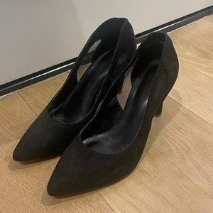 Charles & Keith Classic Black Heels (US Size 6)